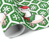 休日のラマの小妖精や小人 ラッピングペーパー (ロールコーナー)