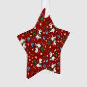 休日のラマの狂気 オーナメント (正面)