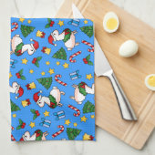 休日のラマの狂気 キッチンタオル (四つ折り)