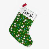 休日のラマの狂気 スモールクリスマスストッキング (正面 (吊り時))