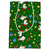 休日のラマの狂気 ミディアムペーパーバッグ (裏面)