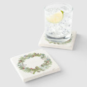 休日のリースの大理石の石のコースター ストーンコースター (横)