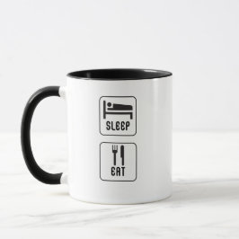 休日のルーティン Sleep Eat Shop Repeat マグカップ