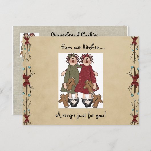 休日のレシピカード シーズンポストカード (正面/裏面)