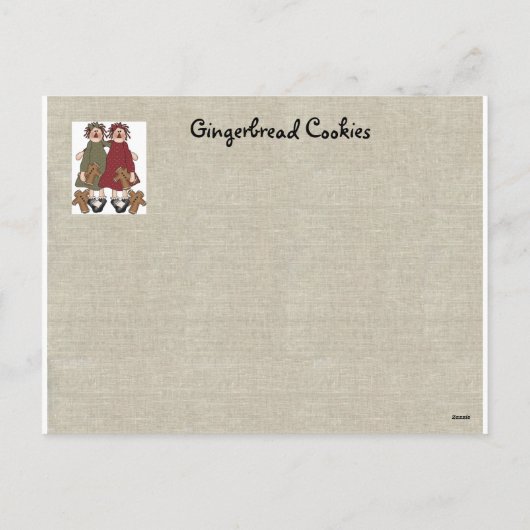 休日のレシピカード シーズンポストカード (裏面)