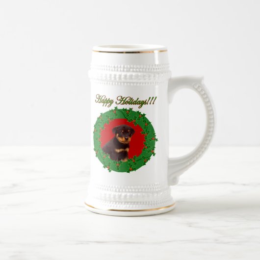休日のロットワイラーのジョッキ ビールジョッキ (右)