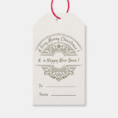 休日のヴィンテージフランスのからクリスマス ギフトタグ (正面)