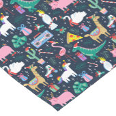 休日の予測できな動物とアイコンのパターン ショートテーブルランナー (コーナー)