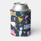 休日の予測できな動物とアイコンのパターン 缶クーラー (缶裏面)