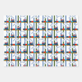 休日の交通機関、マット19インチx 29インチ ラッピングペーパーシート (正面)