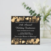 休日の企業のな基金調達者の祭りの催しの金ゴールド 招待状 (スタンド正面)