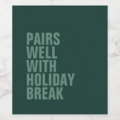 休日の休暇の親とペアをおもしろい作成 ワインラベル (シングルラベル)