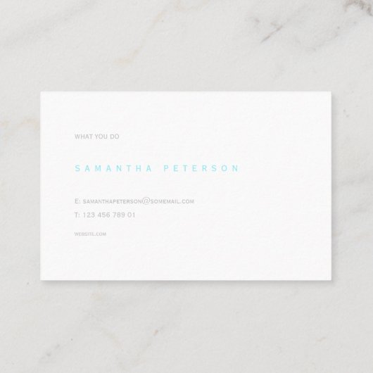 休日の休暇,ビーチ,水色 名刺 (裏面)