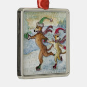 休日の伝統-スケートで滑る メタルオーナメント (右)