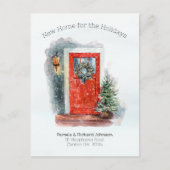 休日の住所の変更のための新しいホーム ポストカード (正面)