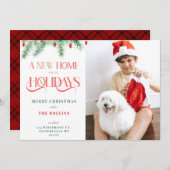 休日の住所変更のための新しい家 シーズンカード (正面/裏面)