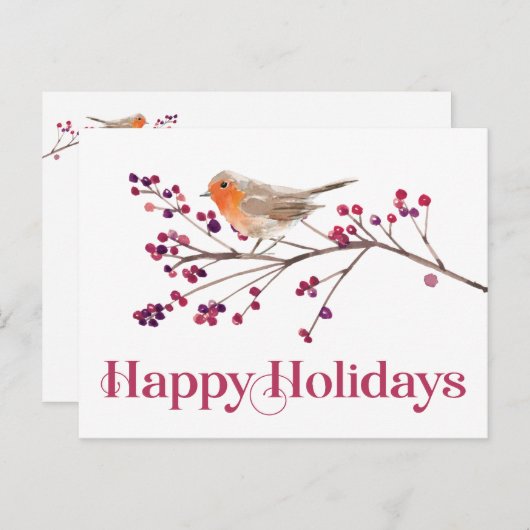 休日の住所変更の新しい住所のお知らせ 案内ポストカード (正面/裏面)