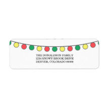 休日の光源の文字列の住所 シール