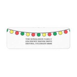 休日の光源の文字列の住所 シール