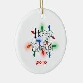 休日の写真のオーナメントのテンプレート セラミックオーナメント (右)