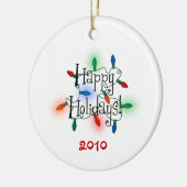 休日の写真のオーナメントのテンプレート セラミックオーナメント (左)