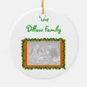 休日の写真のオーナメントのテンプレート セラミックオーナメント (裏面)