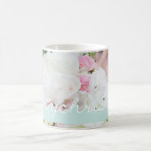 休日の写真の白く青いクリスマスのメリークリスマス コーヒーマグカップ (中央)