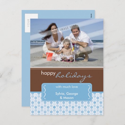 休日の写真の郵便はがき:: 斑点を付けられたブラケットP4 シーズンポストカード (正面/裏面)