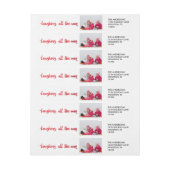 休日の写真をずっと笑わせる水彩画 ラップアラウンドラベル (シート)