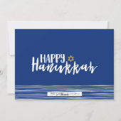 休日の写真カードハヌカーの幸せなダビデの星 シーズンカード (裏面)