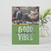 休日の写真カード|よい感情-緑 シーズンカード (スタンド正面)