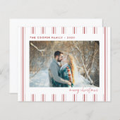 休日の写真カード |クリスマスモダン。 (正面/裏面)