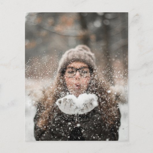 休日の写真カード |クリスマスモダン。 (裏面)