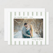 休日の写真カード |クリスマスモダン。 (正面/裏面)