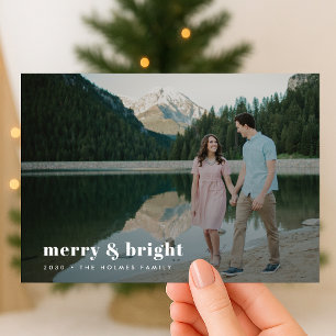 休日の写真カード モダンクリスマスフラットカード シーズンカード