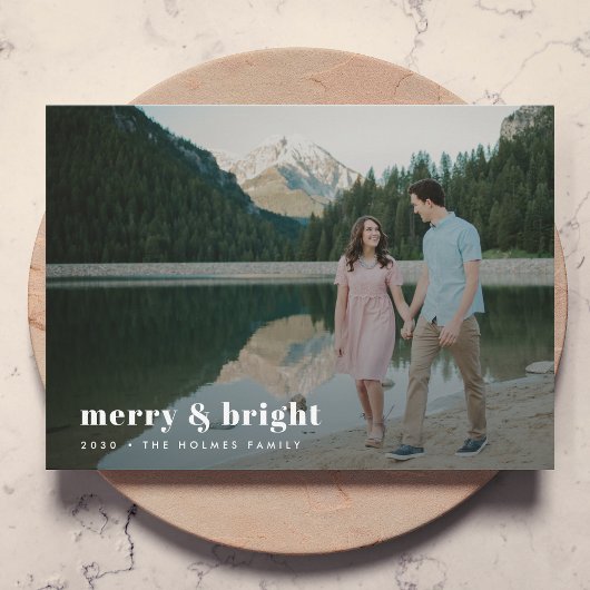 休日の写真カード | モダンクリスマスフラットカード シーズンカード