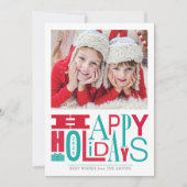 休日の写真カード 招待状 (正面)