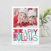 休日の写真カード 招待状 (スタンド正面)