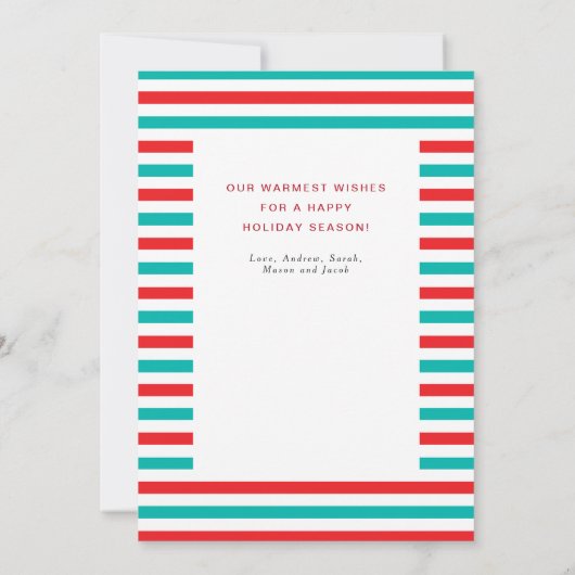 休日の写真カード 招待状 (裏面)