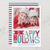 休日の写真カード 招待状 (正面/裏面)