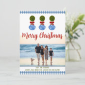 休日の写真カード 招待状 (スタンド正面)