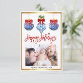 休日の写真カード 招待状 (スタンド正面)