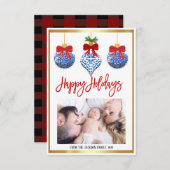 休日の写真カード 招待状 (正面/裏面)