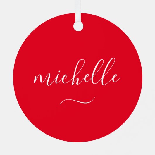 休日の写真レッド白かわいいタイプライターのキープサケ メタルオーナメント (裏面)