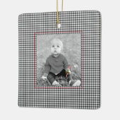 休日の写真名YEARキャンディーケーンキッズアニュアル セラミックオーナメント (左)