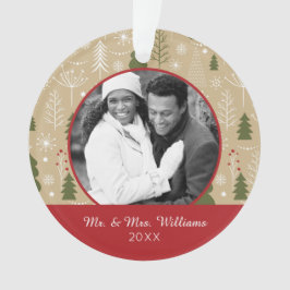 休日の写真 | クリスマスフォレストパターン オーナメント