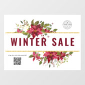 休日の冬のセールの店の看板が出る ウィンドウサイン (シート)