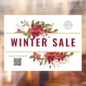 休日の冬のセールの店の看板が出る ウィンドウサイン (シート2)