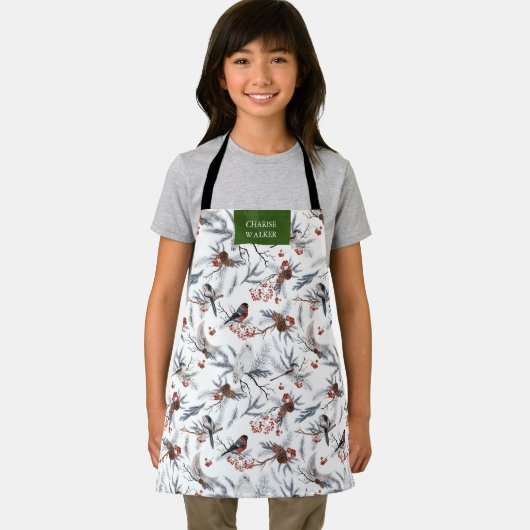 休日の冬のワンダーランドキッズモノグラムエプロン エプロン (インサイチュ)