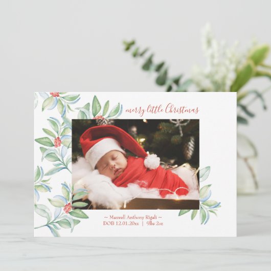 休日の出産の発表カード（写真あり） サンキューカード (スタンド正面)